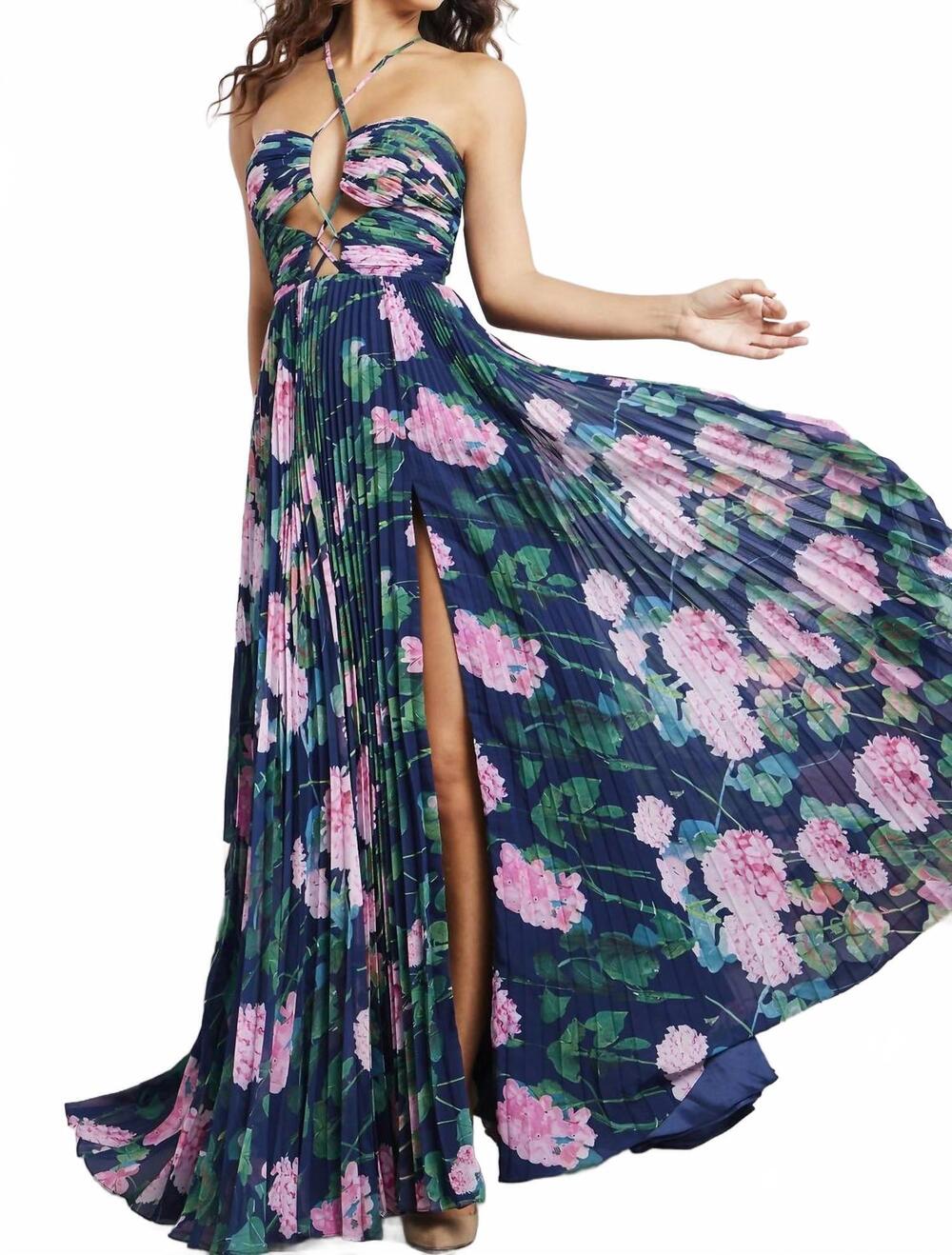 NEW JOVANI pleated maxi dress